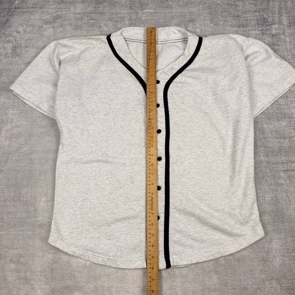 Vintage Looney Tunes Shirt Mens Large White Tasmanian Devil 90s Baseball Jersey - Picture 8 of 11